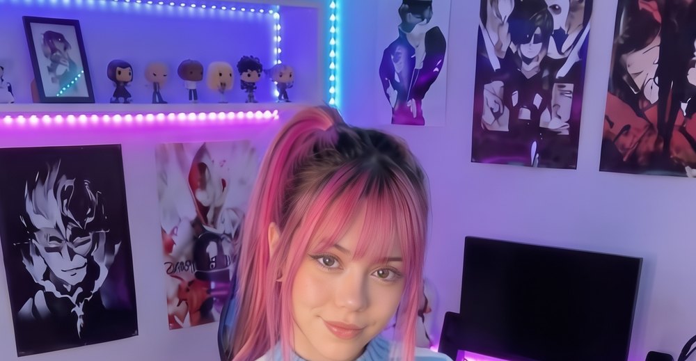 Amy in her gaming room